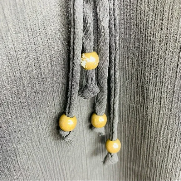 St. John Swim Suit Cover Up Chiffon Sheer Sequin Bead Tie Waist Beach Pool Black - Picture 7 of 10